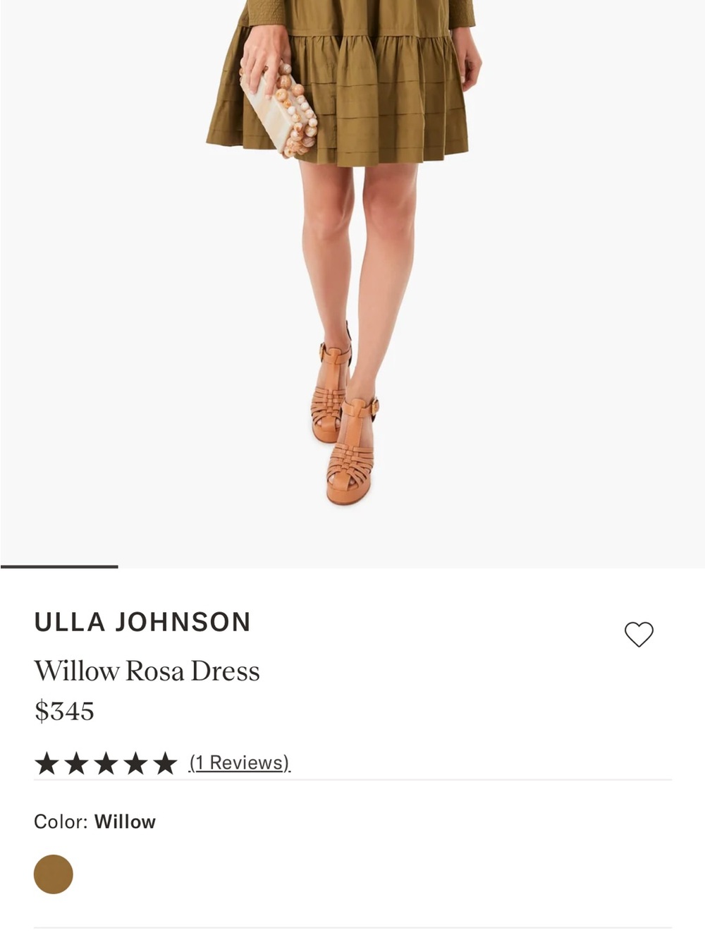 $345 Ulla Johnson Willow Rosa Dress - Picture 2 of 10